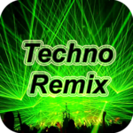 techno electronic dance music android application logo